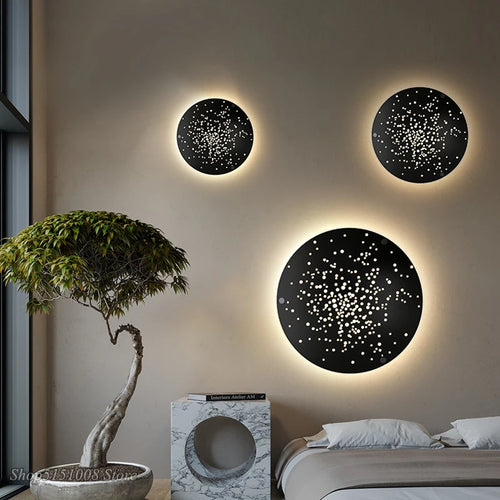 applique murale led 2022 luxe moderne canapé tv fond - vue 4 sur 10