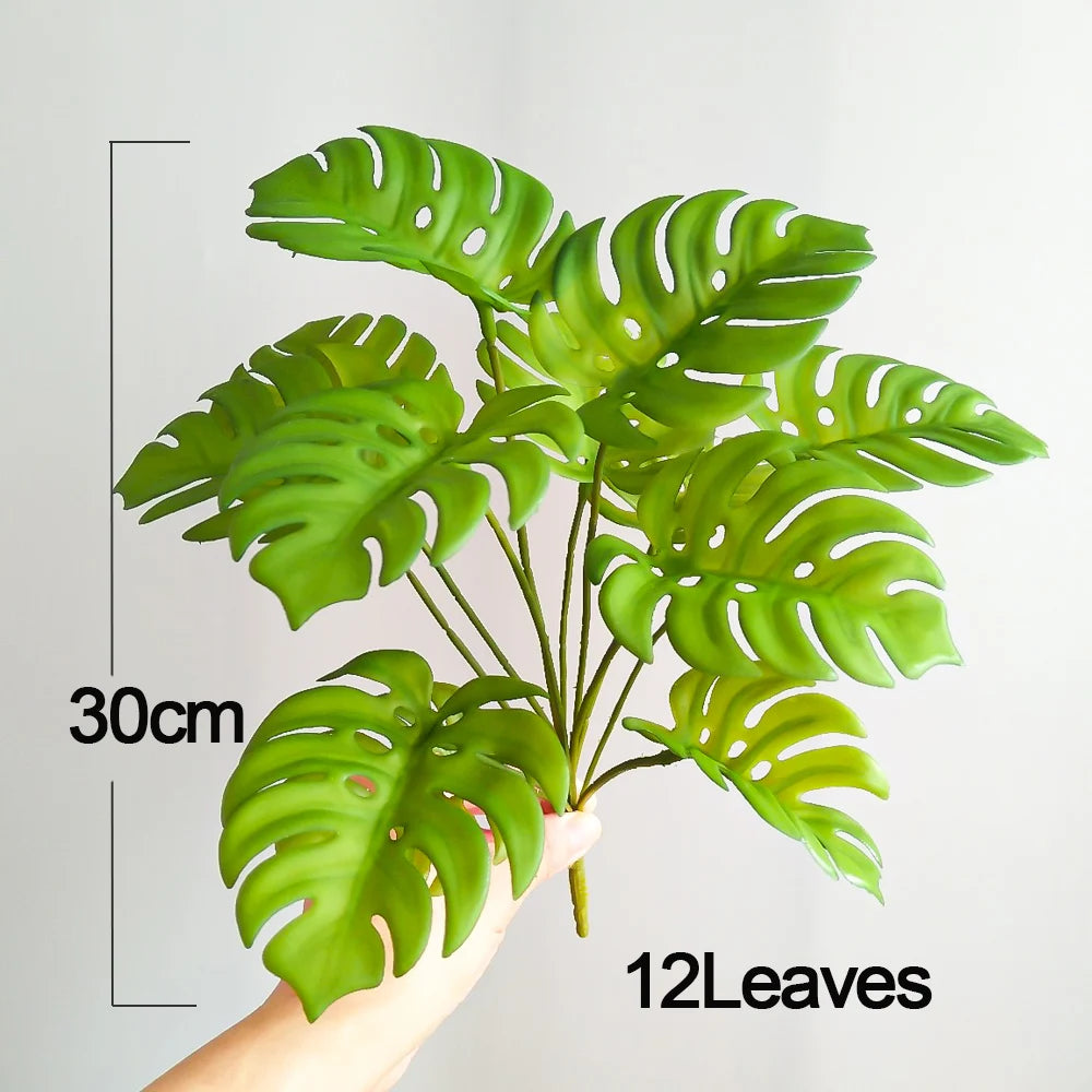 plante artificielle monstera tropicale décoration murale jardin - vue 9 sur 9