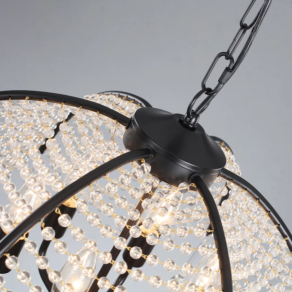 lustre moderne en cristal pour décoration intérieure élégante et lumineuse - vue 5 sur 8