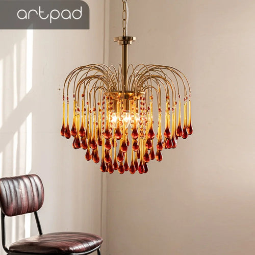 lustre en cristal rétro pour un intérieur romantique et élégant - vue 2 sur 11