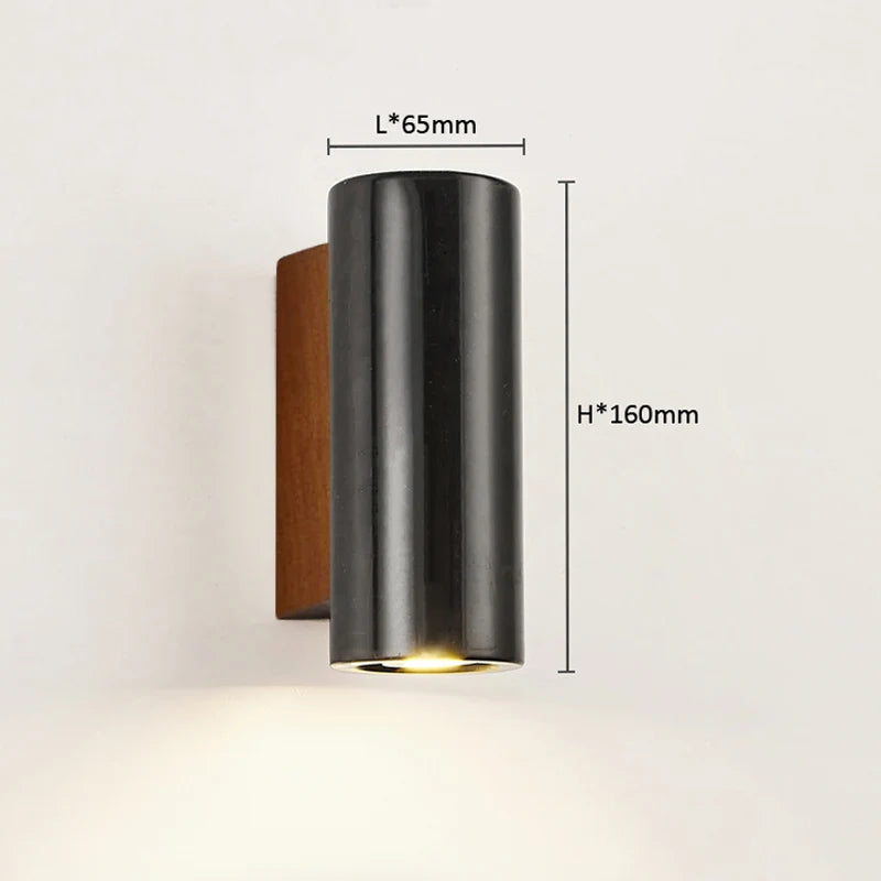 applique murale led en marbre support chevet décorative nordique hôtel - vue 7 sur 8
