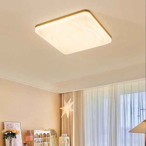 plafonniers led minimaliste en bois massif pour entrée - vue 4 sur 14