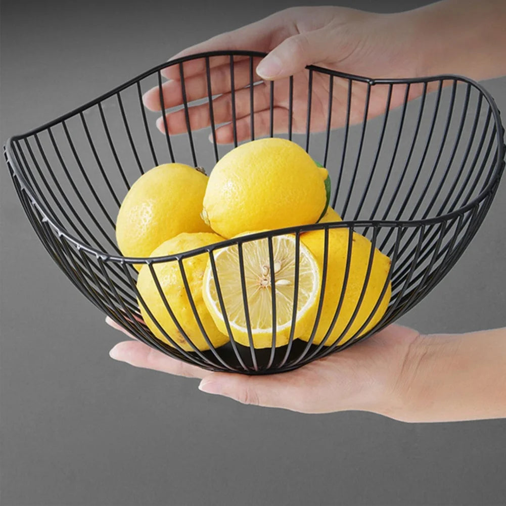 panier à fruits en fer multi-tailles pour rangement divers - vue 3 sur 14