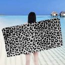 serviette de bain microfibre motif leopard vache enfant
