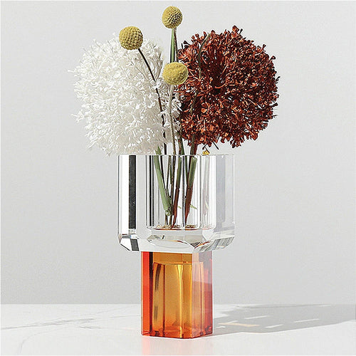vase en verre cristal transparent pour décoration florale - vue 2 sur 11