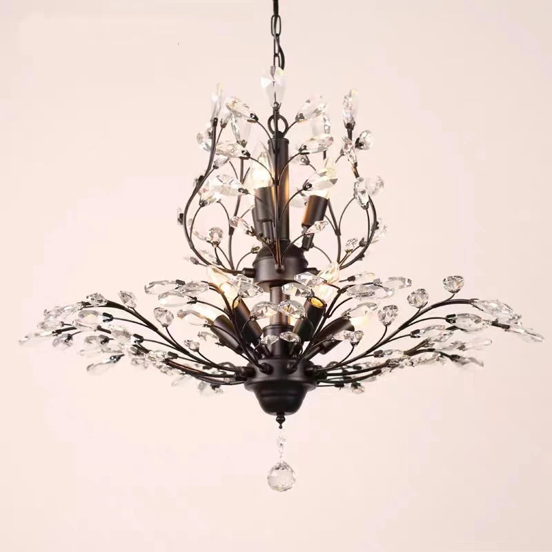 lustre en cristal rétro pour magasin créatif et original - vue 4 sur 13