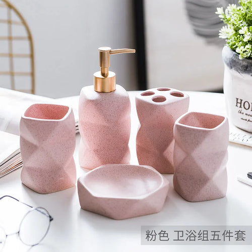 ensemble de céramique nordique pour salle de bain cadeau décoratif - vue 8 sur 15