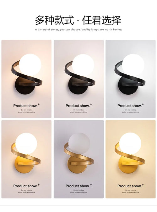 Applique murale led verre moderne intérieur loft miroir façade - vue 6 sur 10