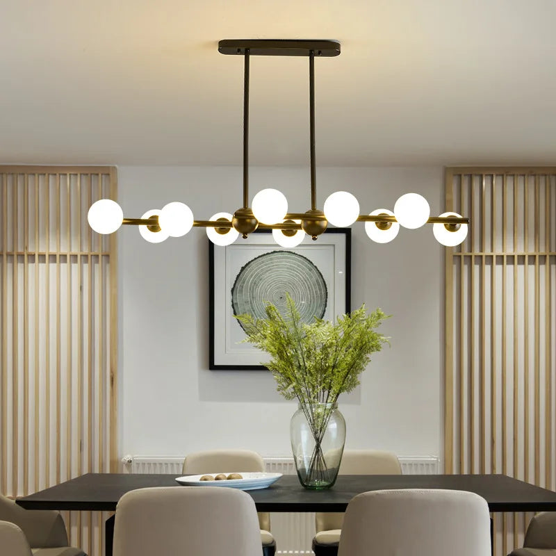 lustre moderne en verre pour éclairage intérieur décoratif - vue 4 sur 10