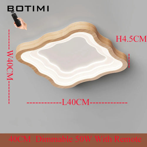 Plafonnier LED rectangulaire en bois - vue 10 sur 11