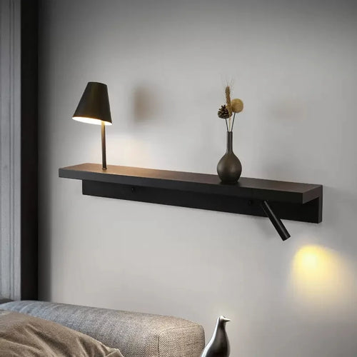 Applique murale de chevet avec étagère 3W - vue 2 sur 14