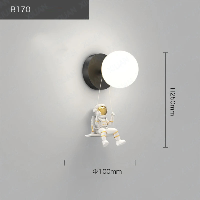 applique murale créatives d'astronaute pour décoration moderne - vue 12 sur 15