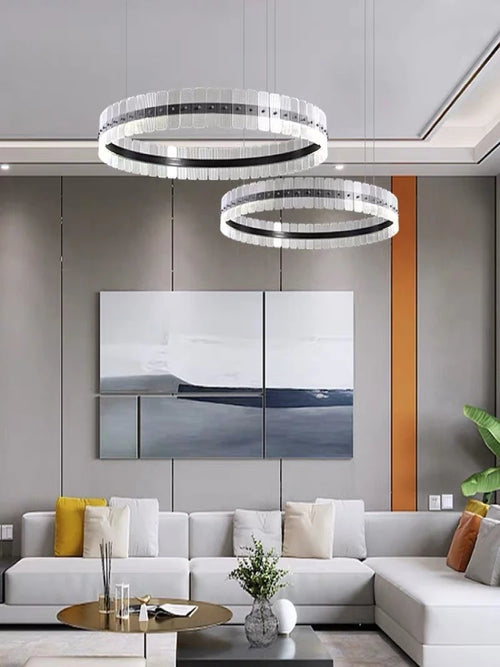 lustre postmoderne minimaliste avec anneau circulaire créatif - vue 2 sur 10