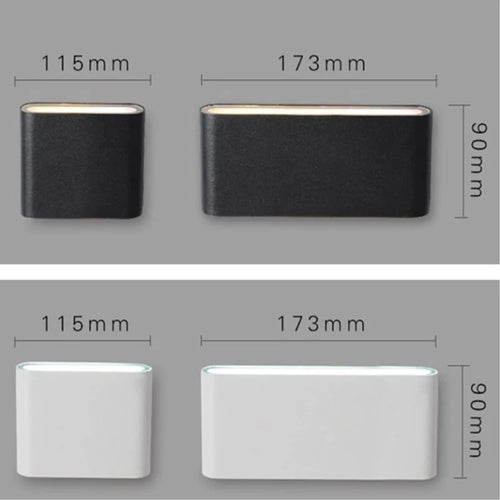 applique murale led moderne étanche luminaire décoratif intérieur extérieur aluminium - vue 5 sur 15