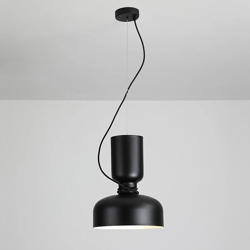 suspension nordique led en fer forgé design moderne - vue 4 sur 17