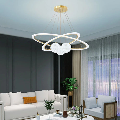 lustre en verre design nordique éclairage intérieur créatif décoratif - vue 5 sur 11