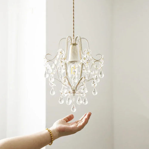 suspension rétro en cristal forme goutte d'eau pour décoration élégante - vue 3 sur 8