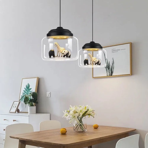 suspension LED design moderne en forme d'animal pour décoration intérieure - vue 2 sur 12