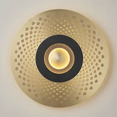 applique murale sculptée en cuivre avec lumières led sisle - vue 13 sur 12