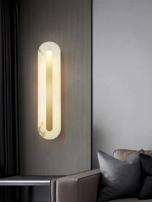 applique murale en marbre éclairage led décoratif pour intérieur moderne - vue 2 sur 12