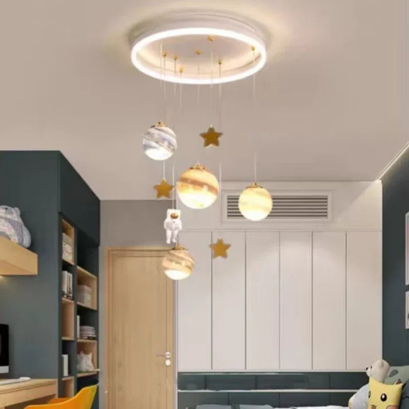 lustre artpad lampe lune pour chambre d'enfants décorative - vue 3 sur 6