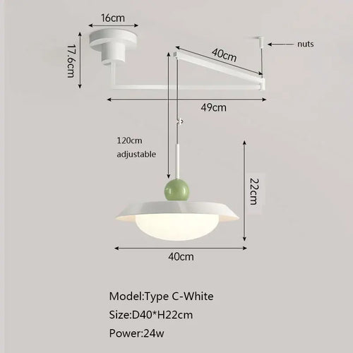Suspension nordique led décoration maison éclairage intérieur - vue 17 sur 18