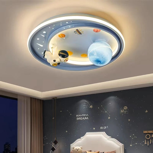 plafonnier enfant design astronaute et licorne mignon - vue 4 sur 8