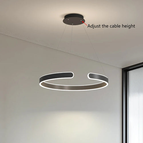 lustre moderne lumineux pour un éclairage élégant intérieur - vue 3 sur 8