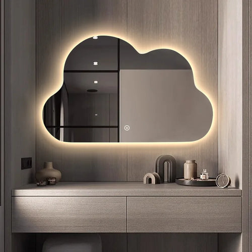 miroir nuage horizontal de luxe avec éclairage led pour maquillage - vue 2 sur 8