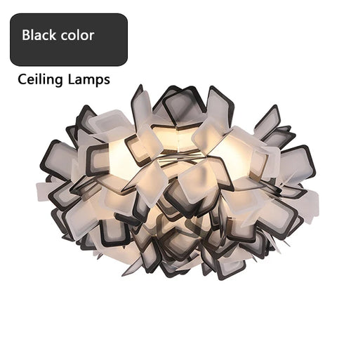 suspension fleur design italie led acrylique pour salon chambre - vue 13 sur 20