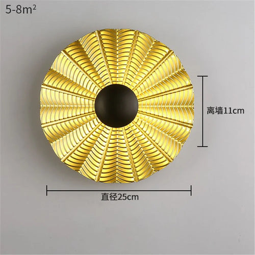 applique murale LED ronde en métal nordique décoratif pour intérieur moderne - vue 21 sur 23
