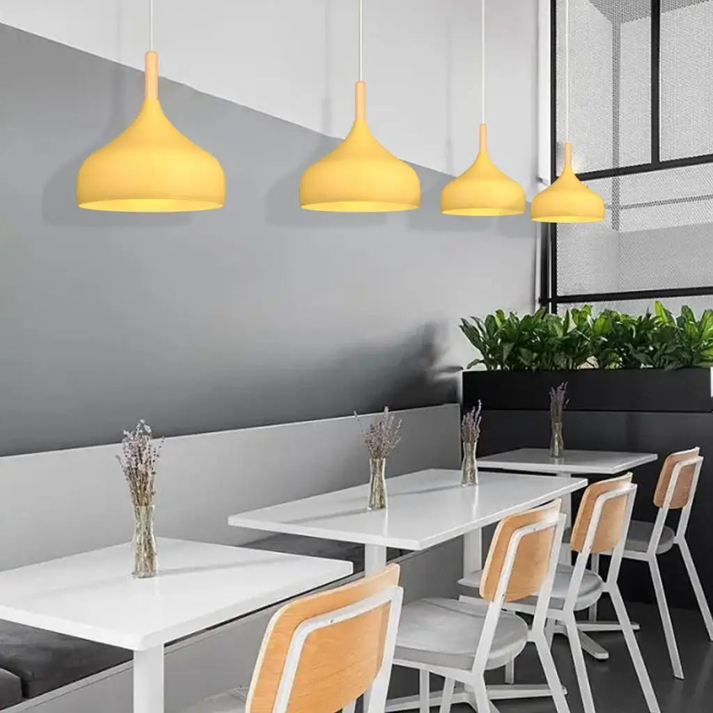 Suspension nordiques lampes de plafond multicolores modernes luminaires suspendus Bar café chambre cuisine salle à manger Restaurant - vue 6 sur 17