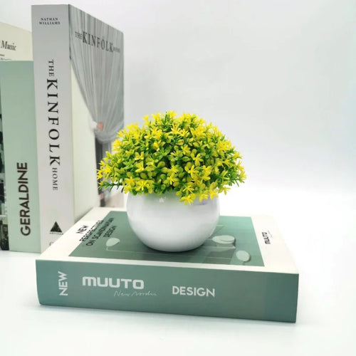 mini plantes artificielles en pot pour décoration intérieure et extérieure - vue 10 sur 11