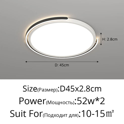 plafonnier led moderne pour éclairage décoratif intérieur - vue 12 sur 14