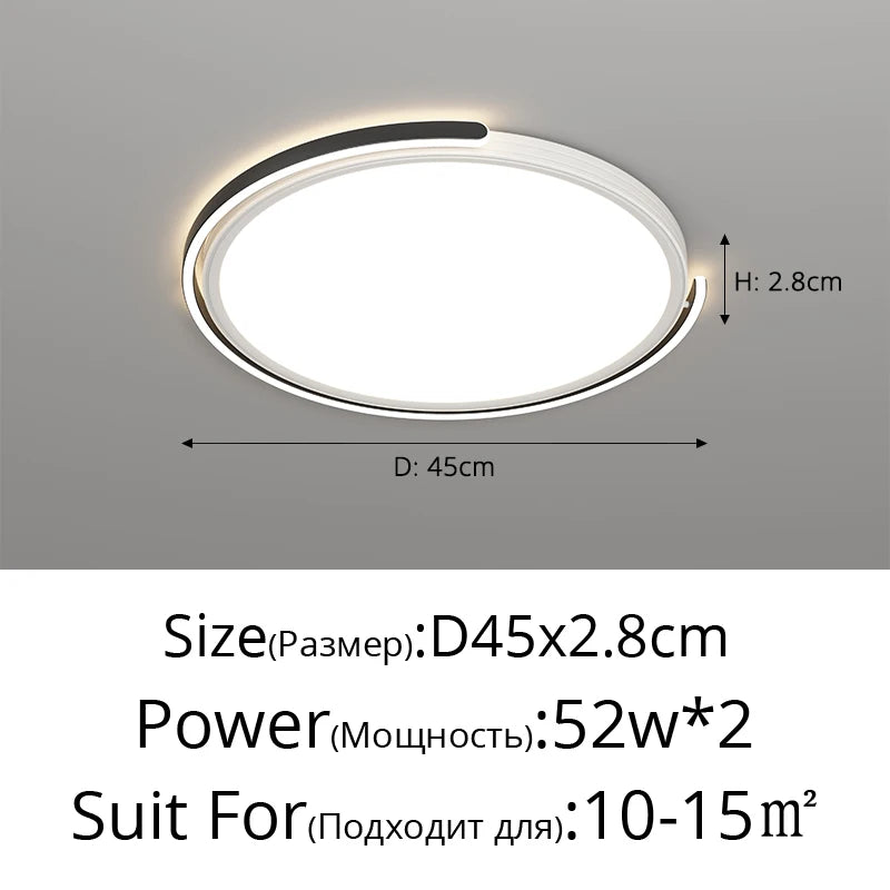 plafonnier led moderne pour éclairage décoratif intérieur - vue 12 sur 14