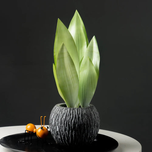 plante tropicale artificielle avec feuilles d'orchidée pour décoration intérieure - vue 3 sur 7