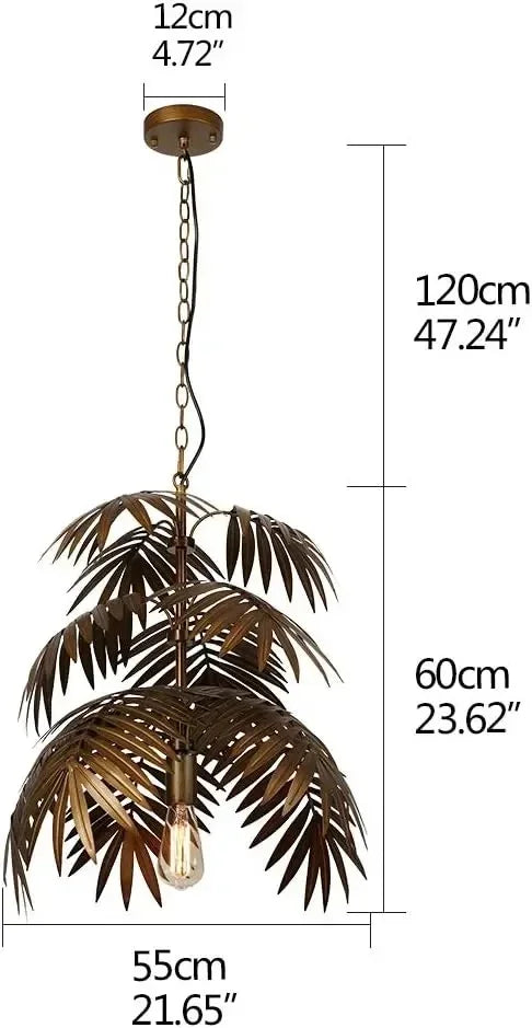 lustre boho en feuilles de cocotier pour décoration créative intérieure - vue 11 sur 11