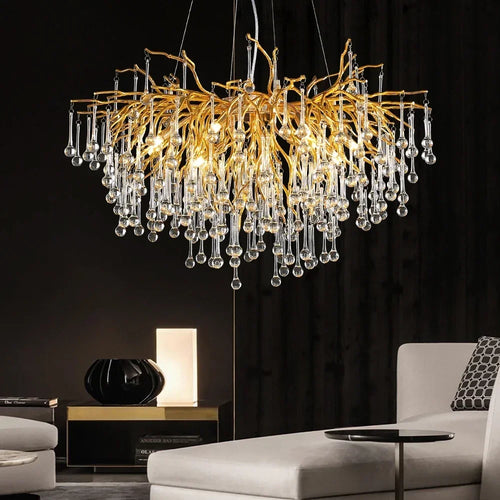 lustre moderne en cristal pour une décoration luxueuse - vue 4 sur 12