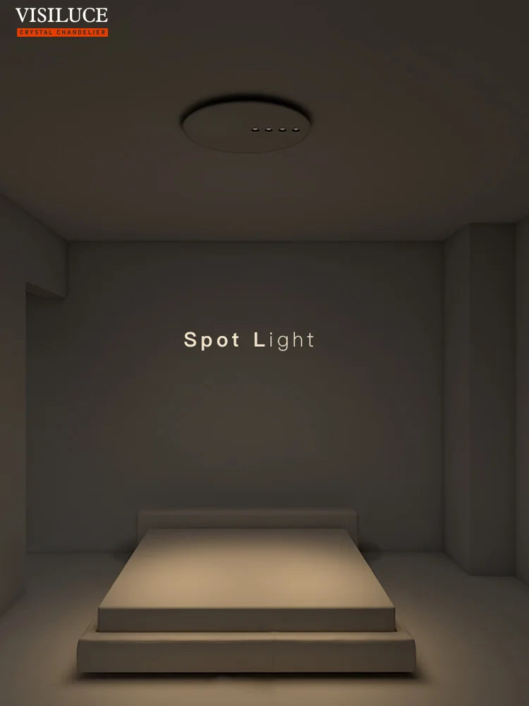 plafonnier led rond minimaliste à intensité variable pour intérieur - vue 3 sur 8