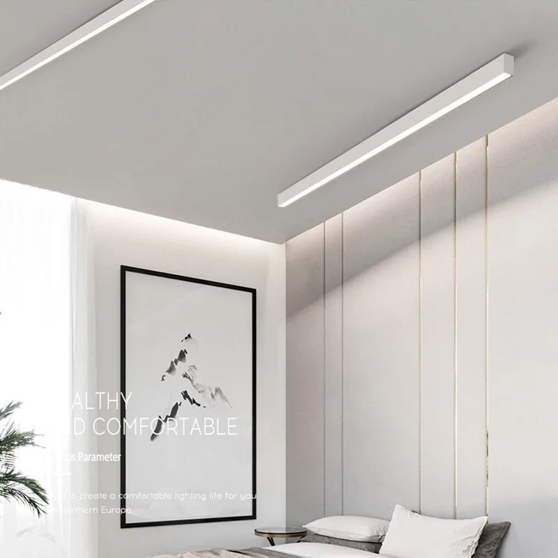 plafonnier linéaire à led moderne style simple pour intérieur - vue 6 sur 8