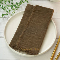 Serviette de table gaze de coton style rustique