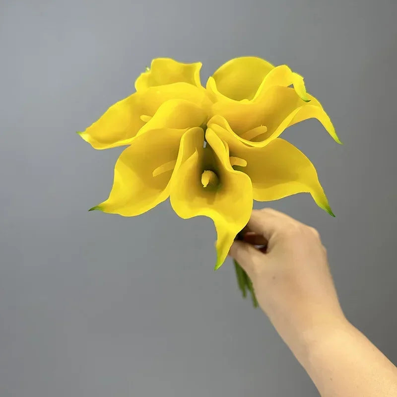 lot de 2 bouquets de lys calla artificiels pour décoration de mariage - vue 10 sur 11