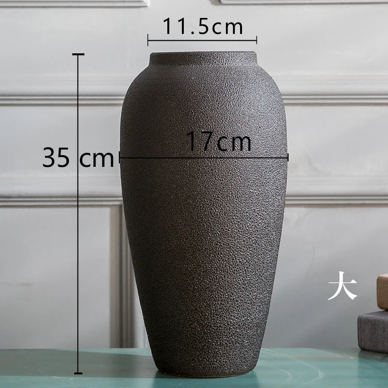 vase en céramique vintage style européen et chinois moderne - vue 7 sur 15