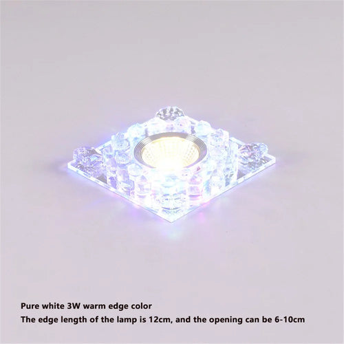 plafonnier led rgb carré en cristal pour décoration intérieure variée - vue 19 sur 24