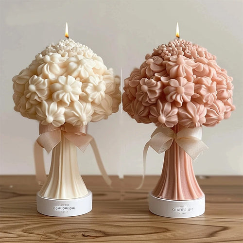 moule en silicone 3d bouquet de roses pour bougie - vue 2 sur 18