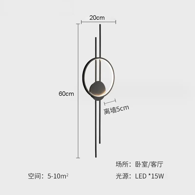 applique murale minimaliste design nordique créatif moderne pour intérieur