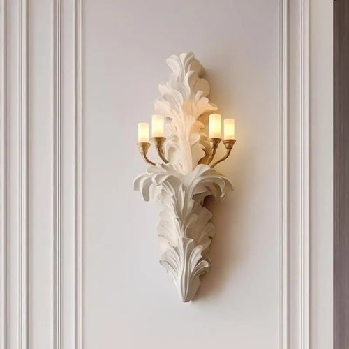 applique murale vintage en plâtre design art en relief à led - vue 3 sur 7