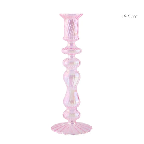 bougeoir en verre conique pour table de mariage et décoration nordique - vue 22 sur 28