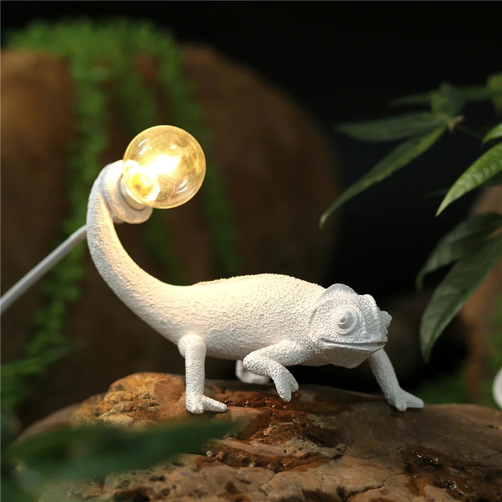 veilleuse lézard nordique lampe décorative moderne à LED - vue 1 sur 11