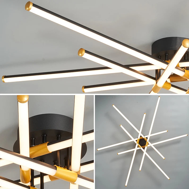 led plafonnier luminaire intérieur chambre salon hall cuisines - vue 6 sur 15